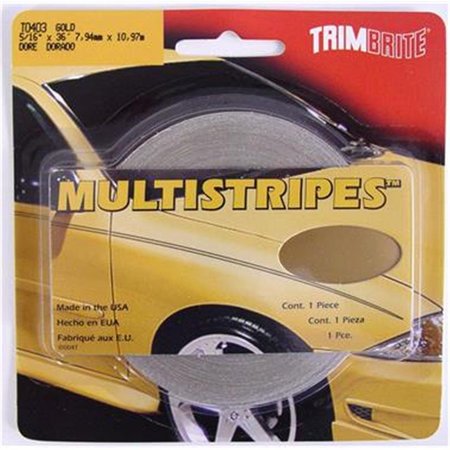 TRIMBRITE TRIMBRITE T0403 Pinstripe Tape; Gold; 0.31 In. X 36 Ft. T18-T0403